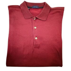 NWOT Jeff Rose Red Polo Golf Shirt 100% Cotton Size Large